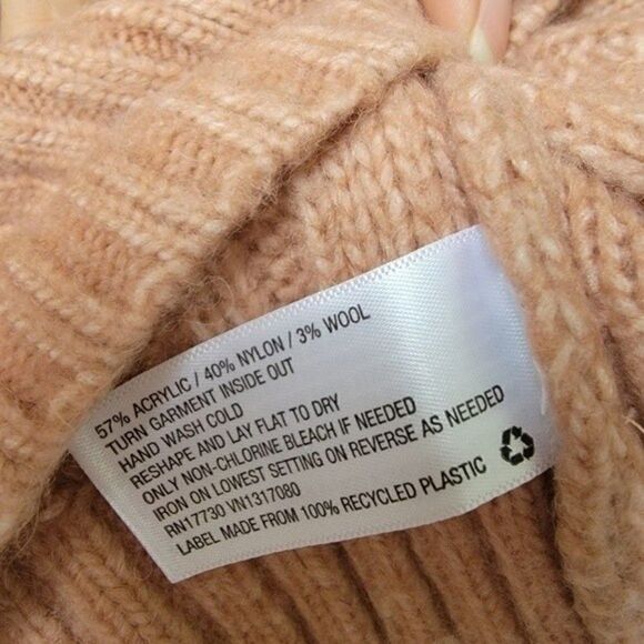 A New Day Cable Knit Embellished Crew Neck Sweater Coral Pink Siz XS - Picture 5 of 10